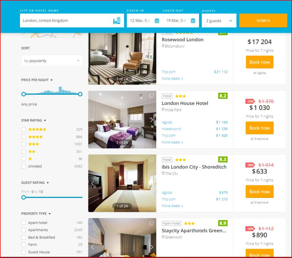 best hotel deals - how to compare different travel booking companies 4