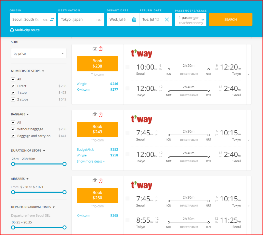 How To Find The Best Deals On T'Way Air Flights! 2